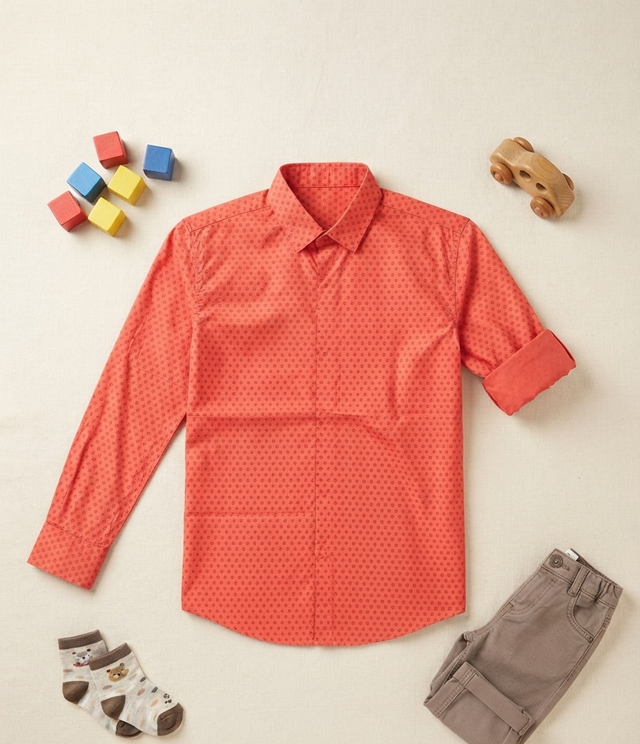 Boys Imported Fabric Printed Shirt - Image 2