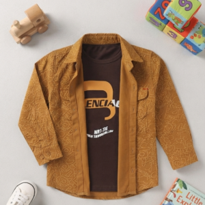 Kids Imported Embossed Fabric Double Shirt