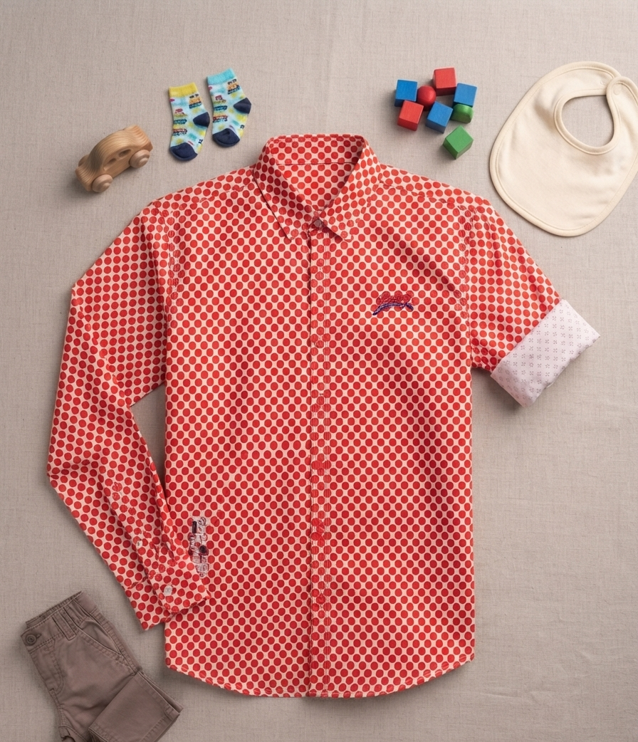 Boys Imported Fabric Printed Shirt - Image 4