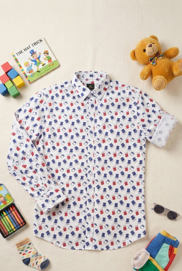 Boys Imported Fabric Printed Shirt - Image 5