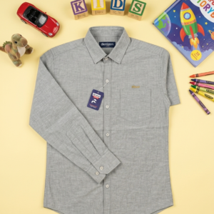Kids Premium Chambray Cotton Casual Shirt – Imported Fabric