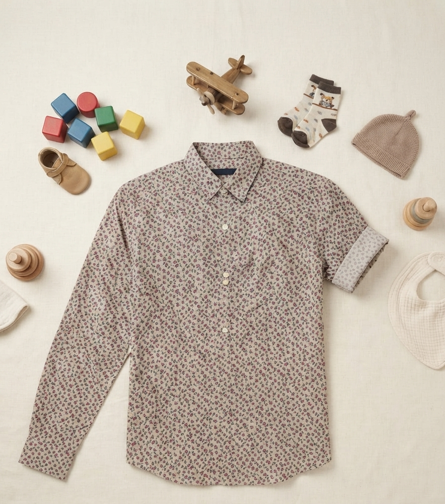 Boys Imported Fabric Printed Shirt - Image 7